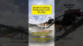 Basalt Crushing Production Line On Site #mobilestonecrusher #stonecrusherplant #miningmachinery