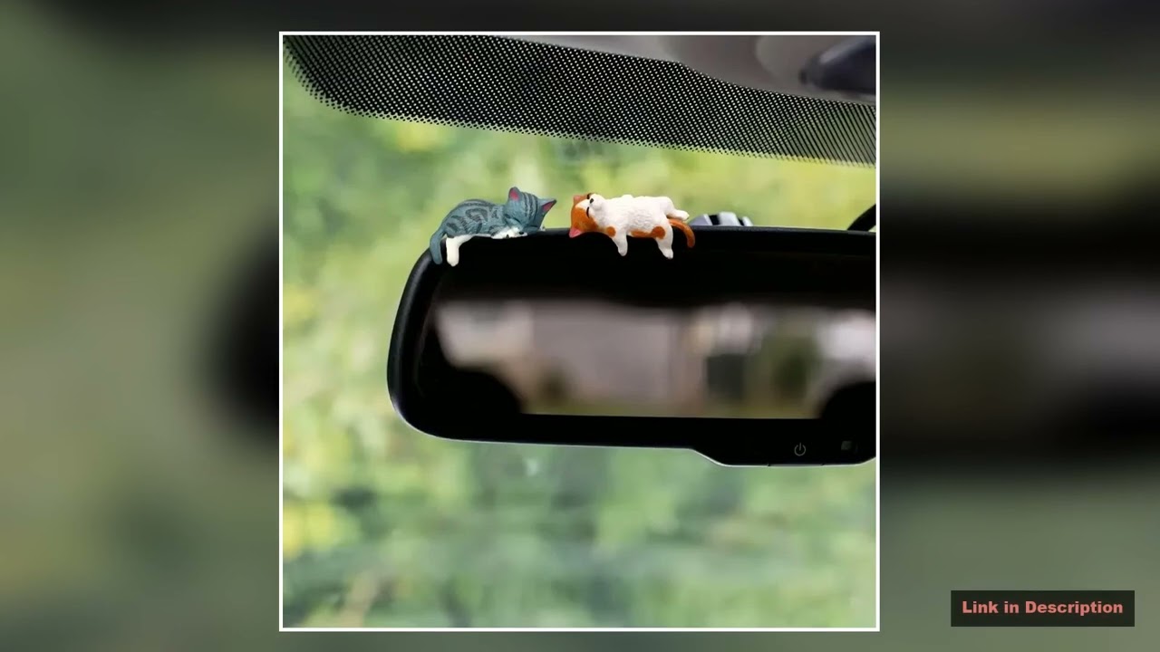 5PCS Cute Mini Cartoon Car Cat Ornaments Car Screen Edge Decoration Cat Micro Landscape Model