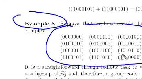 EAAEA Chapter 15.1 part 3: Group Theory Applications (II): Errors- Detecting and Correcting codes