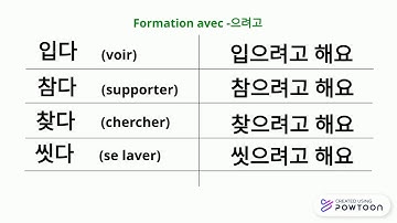 44. exprimer intention, but, -으려고 하다/려고 하다