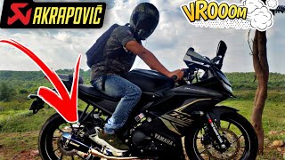 Yamaha R15 V3 Akrapovic Custom Exaust| Better than SC PROJECT? #R15V3exaust