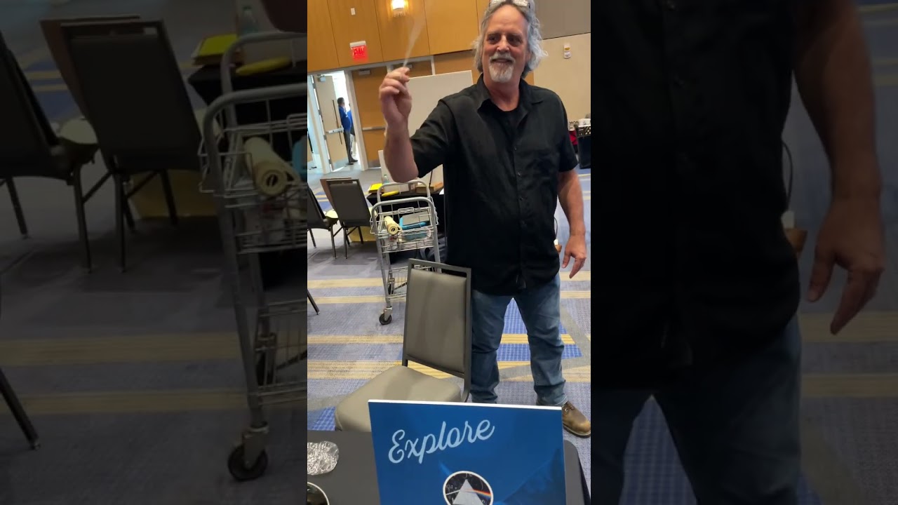Centripetal force demonstrated by University of Kentucky Professor of Physics