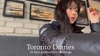 Toronto Diaries | 10 days productivity challenge (working out, studying, reading)