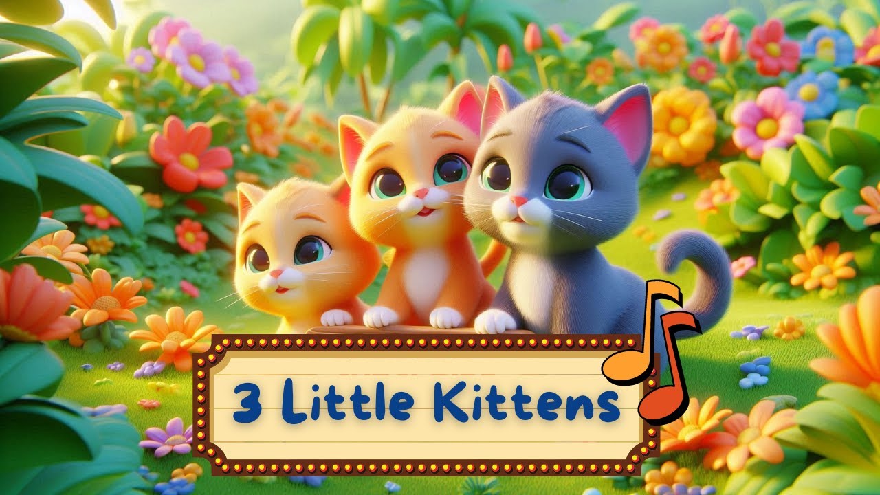 Three Little Kittens Song | Fun Nursery Rhyme for Kids | Sing-Along ...