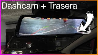 Un RETROVISOR con pantalla y cámara  Dashcam Wolfbox G840H