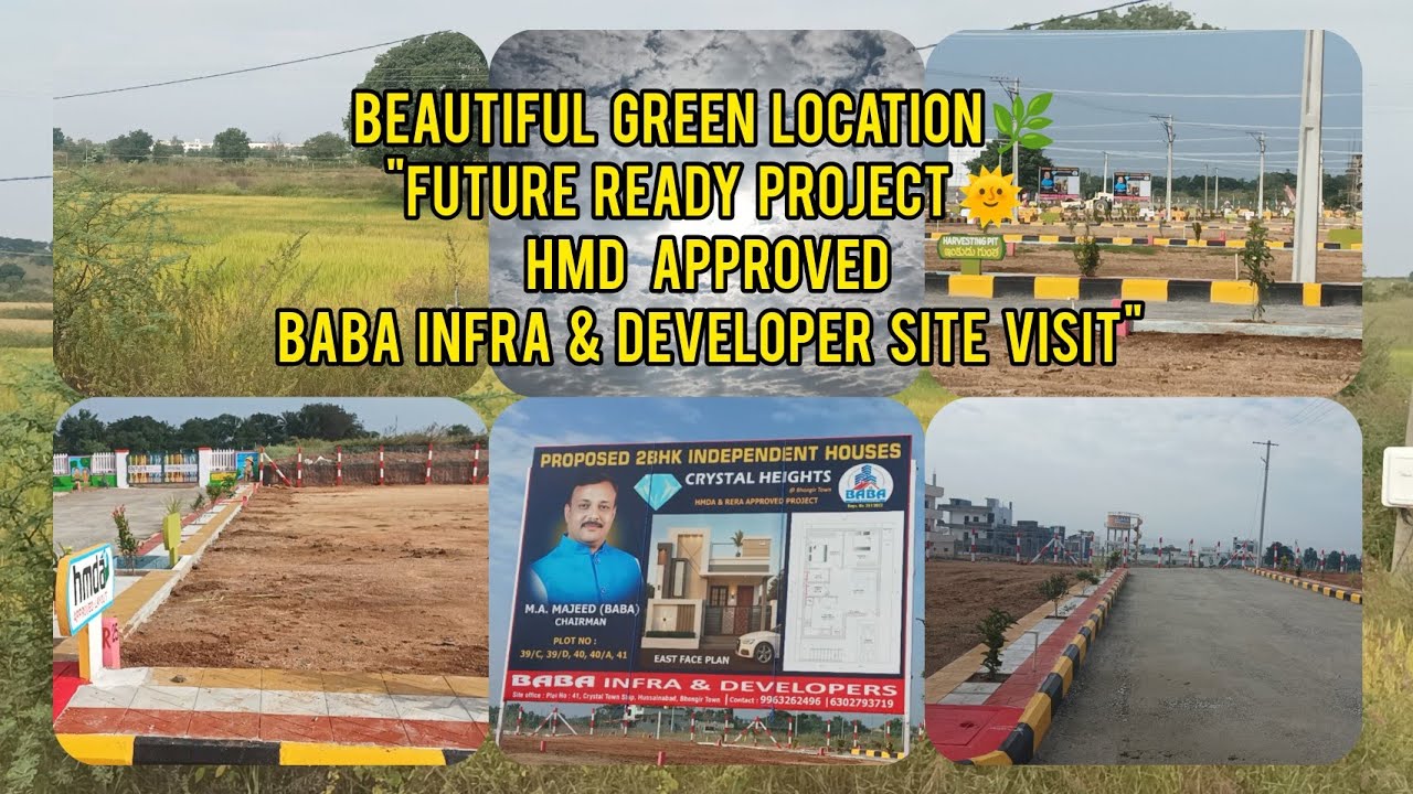Crystal Heights 🏡 |Baba Infra & Developer New Venture 🌿 Site Visit |HMD ...