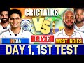 Live: IND vs WI Live Match Today, 1st Test Day 1, Cricket Live Commentary Scores &amp; Commentary