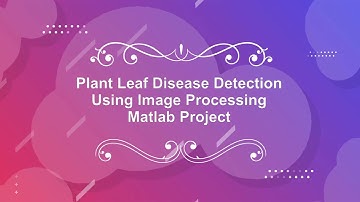 Plant Disease Classification Using Machine Learning | With Source Code | Matlab Project