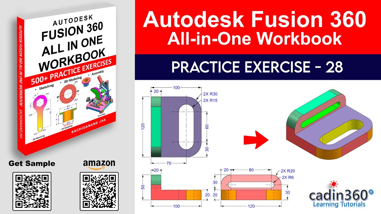 Учебное пособие по Fusion 360 для начинающих – Упражнение № 28 | 3D-моделирование по 2D-чертежу –...