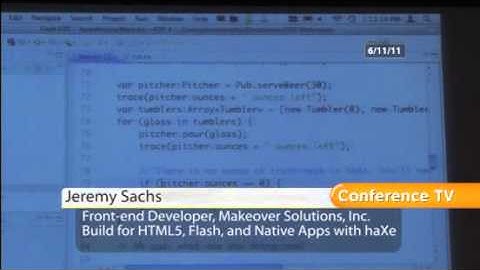 Confernce TV: Build for HTML 5, Flash and Native Apps with haXe - Flash and the City Conference