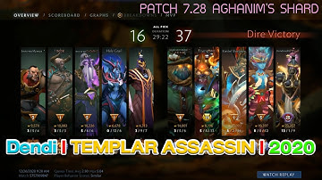 Dota2 ProPlayer - Dendi | TEMPLAR ASSASSIN | 2020 | Replay | 7.28 AGHANIM