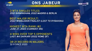 : Ons Jabeur vs Iga Swiatek US OPEN Final Live Tennis Coverage