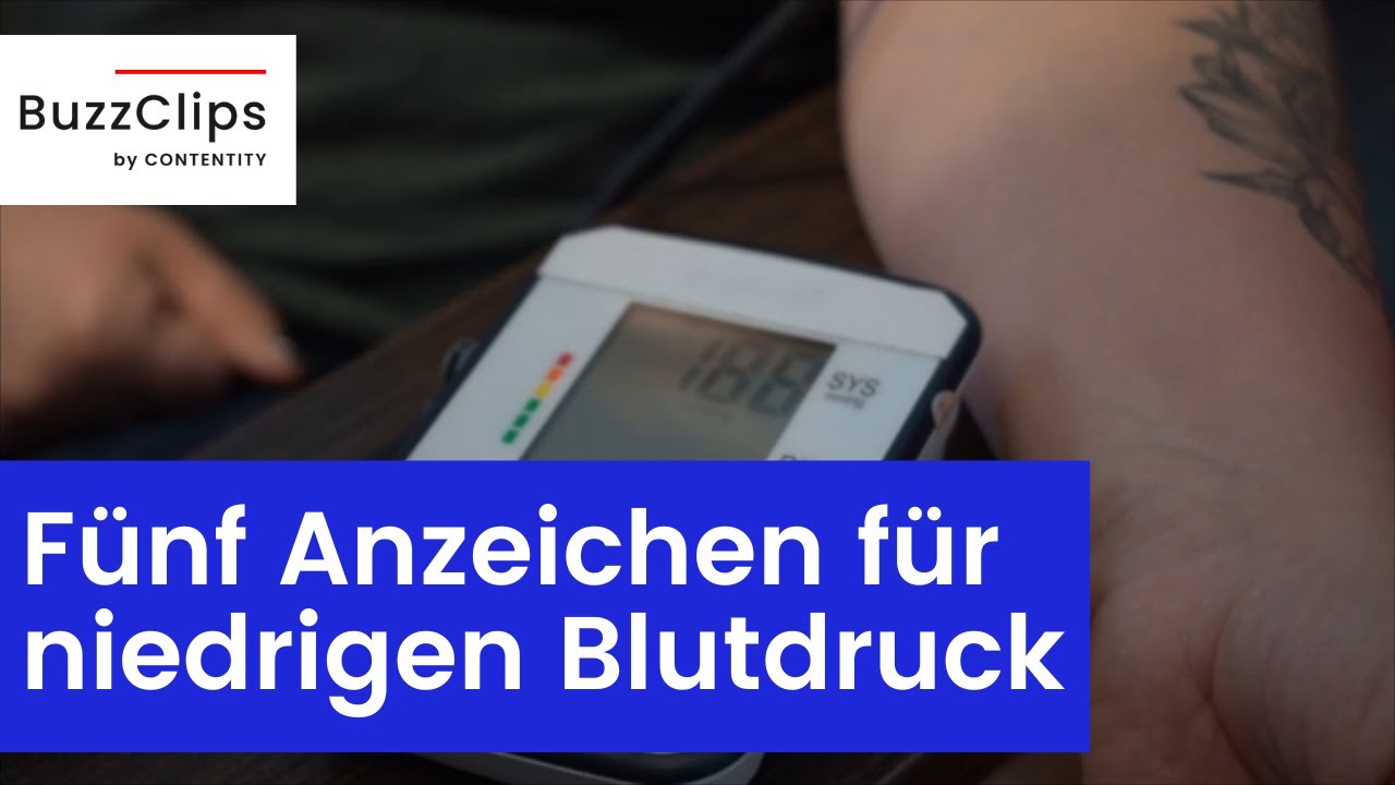 Fünf Anzeichen für niedrigen Blutdruck YouTube
