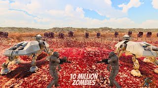 10,000,000 ZOMBIES VS HEAVY SOLDIERS WITH MODERN BIG WEAPONS ATTACK- The Final Stand!" UEBS 2