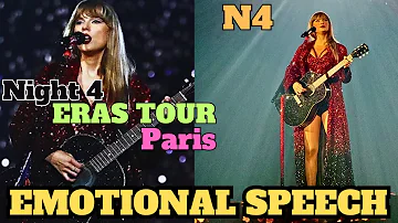 "Taylor Swift's Emotional Farewell Speech - Eras Tour Finale in Paris #taylorswift #paris #erastour