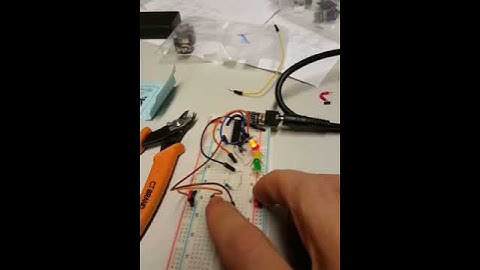 Flash the LED when the button is pressed