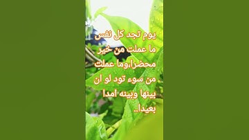 #تلاوة لسورة آل عمران الآية 30 من المصحف الشريف..