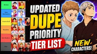 Updated Dupe Priority Tier List July 2026 - HAIKYU! FLY HIGH