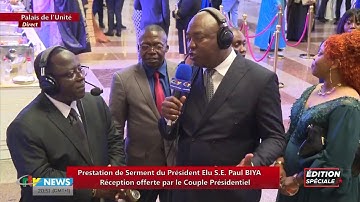 RECEPTION OFFERTE PAR MONSIEUR LE PRESIDENT DE LA REPUBLIQUE ET MADAME CHANTAL BIYA, AU PALAIS