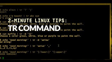 How to use the TR command