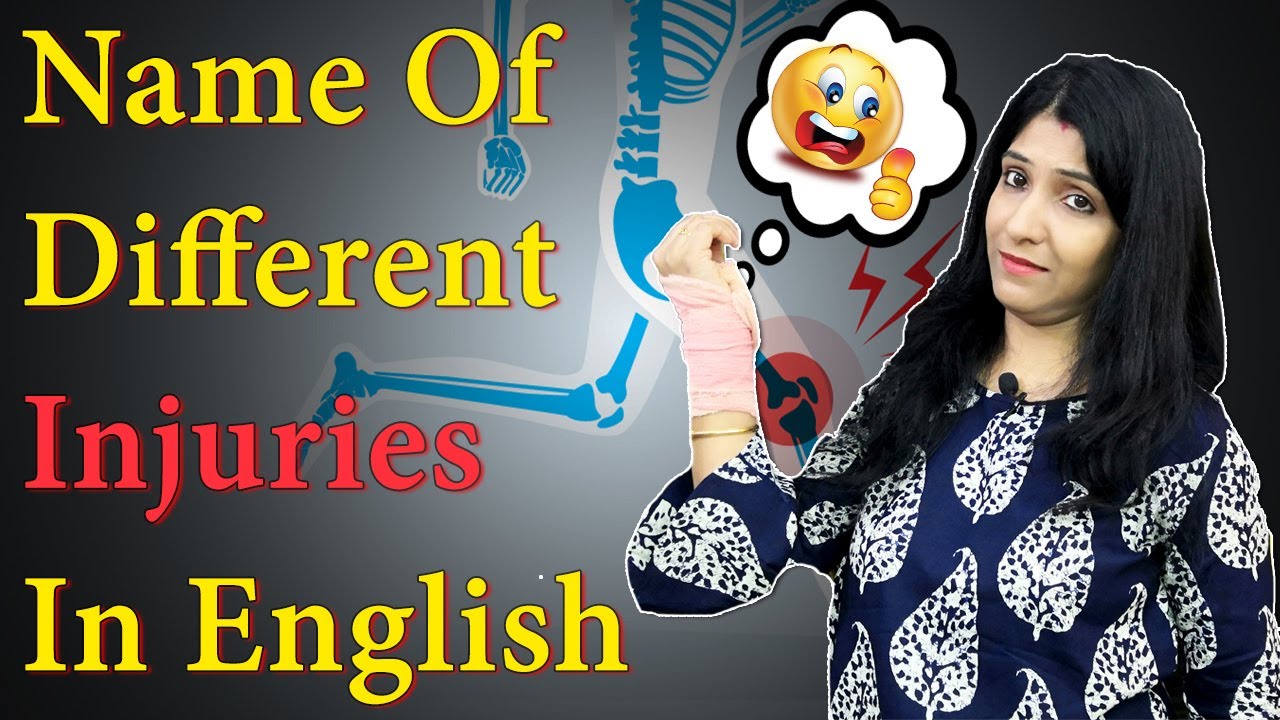 अलगअलग चोटों (Injuries) को English में क्या कहते हैं English