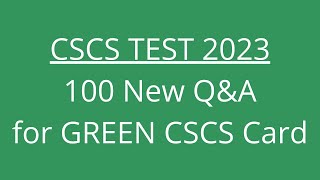 CSCS Test 2023 | CSCS Card UK | CSCS Test Questions 2023 | CiTB Health & Safety Test 2023 | CSCS