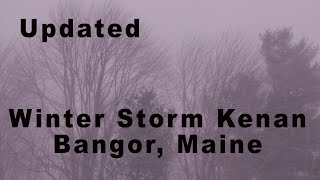 Winter Storm Kenan UPDATE    - 1-2 per hour, 25 mph winds Bangor, Maine Jan 29 2022