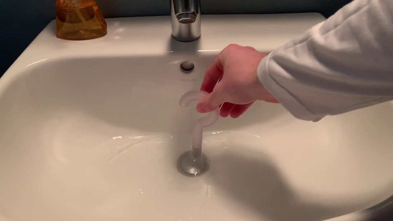 bathroom sink drain with rubber stopper