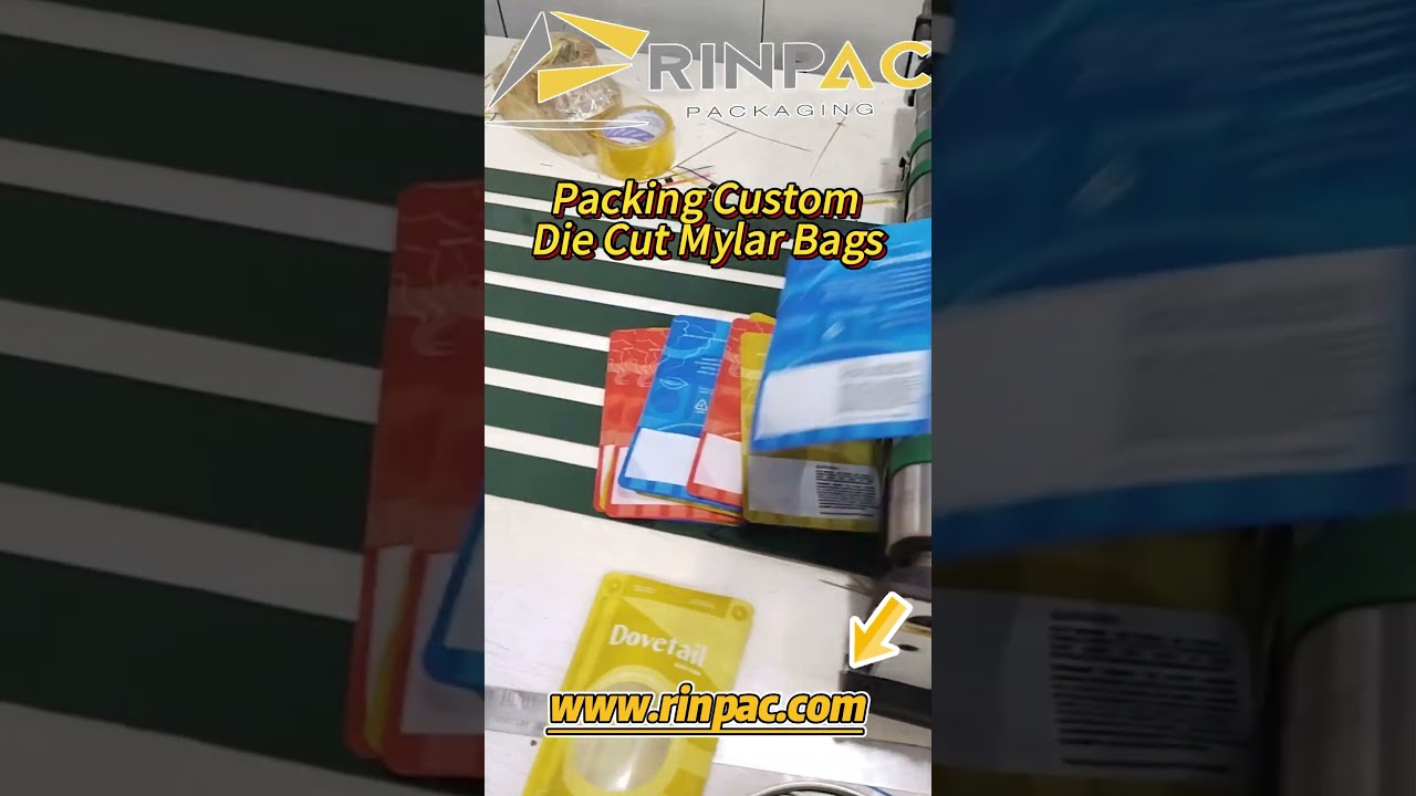 Packing Custom Die Cut Mylar Bags | Recent Bags Making Record | www.rinpac.com