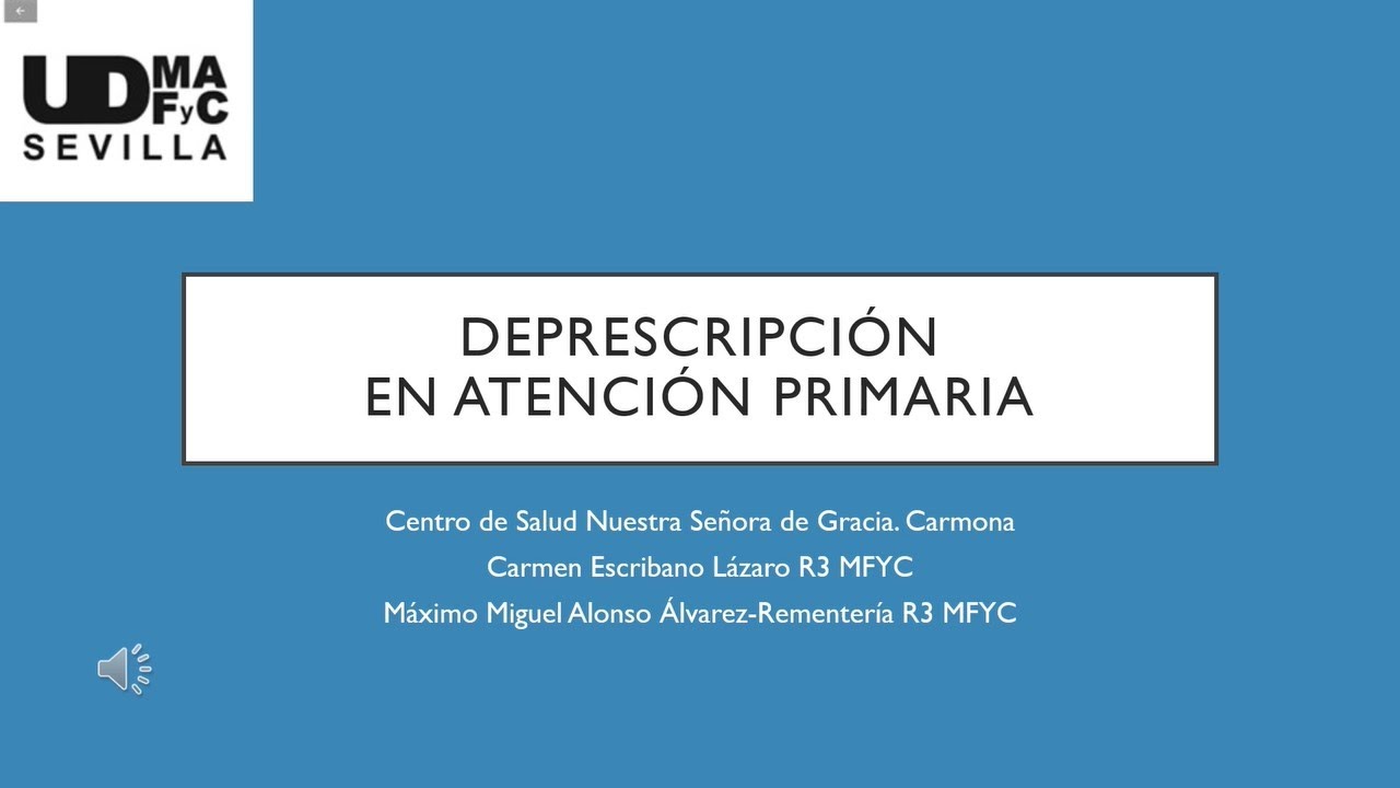 Deprescripción en atención primaria