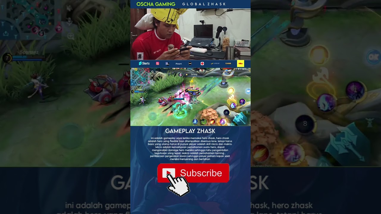 MOBILE LEGENDS - OSCHA GAMING PART 213 H "TUTORIAL ZHASK GG" 