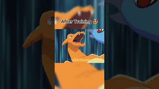Ash Charizard Before Vs After Training Ash Charizard Then Vs Now 
