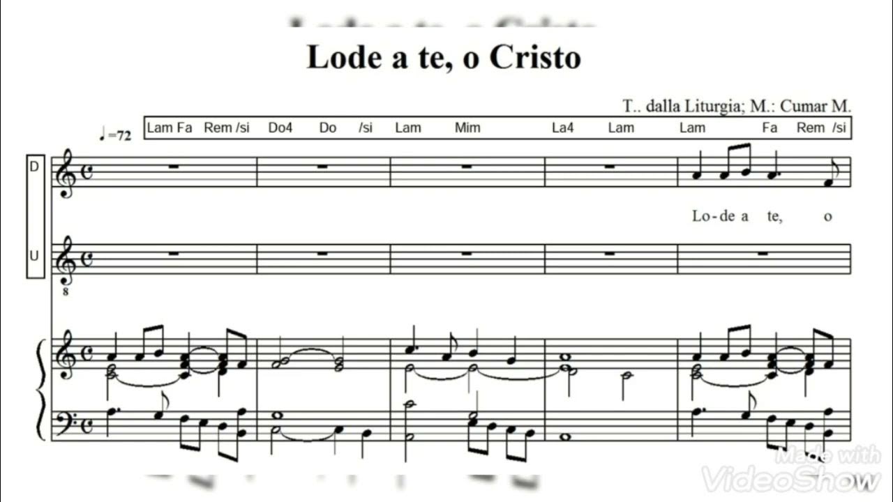 Lode a te, o Cristo a 2 voci. Acclamazione al Vangelo per il Tempo di Quaresima. YouTube Lode a te, o Cristo a 2 voci. Acclamazione al Vangelo per il Tempo di Quaresima. YouTube