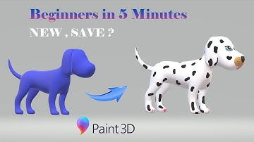 Paint 3D - Tutorial for Beginners in 5 MINUTES!  Create a File ! Save a File