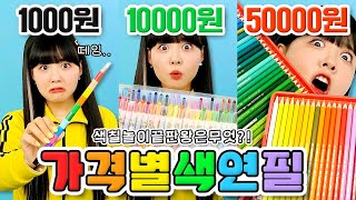 천원vs만원vs오만원 색연필🖍️ 어떤게 가장 예쁜 옐언니를 만들어줄까?!