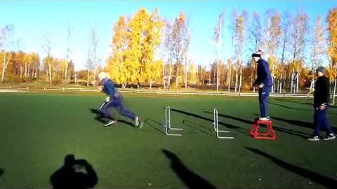 Depth Jump to Hurdle Jump to 15m Sprint