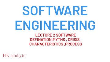 Software Engineering | lecture 2 | in hindi | Defination, Crisis, Myths etc | SOFTWARE ENGINEERING
