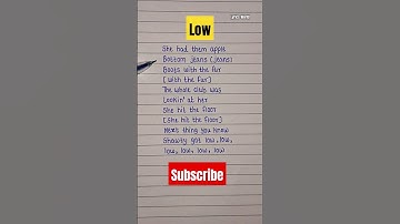 Thumbnail of Low ~ Florida #shorts #english #yt #ytshorts #ytviral #low #florida #lyrics #song #songlyrics #music