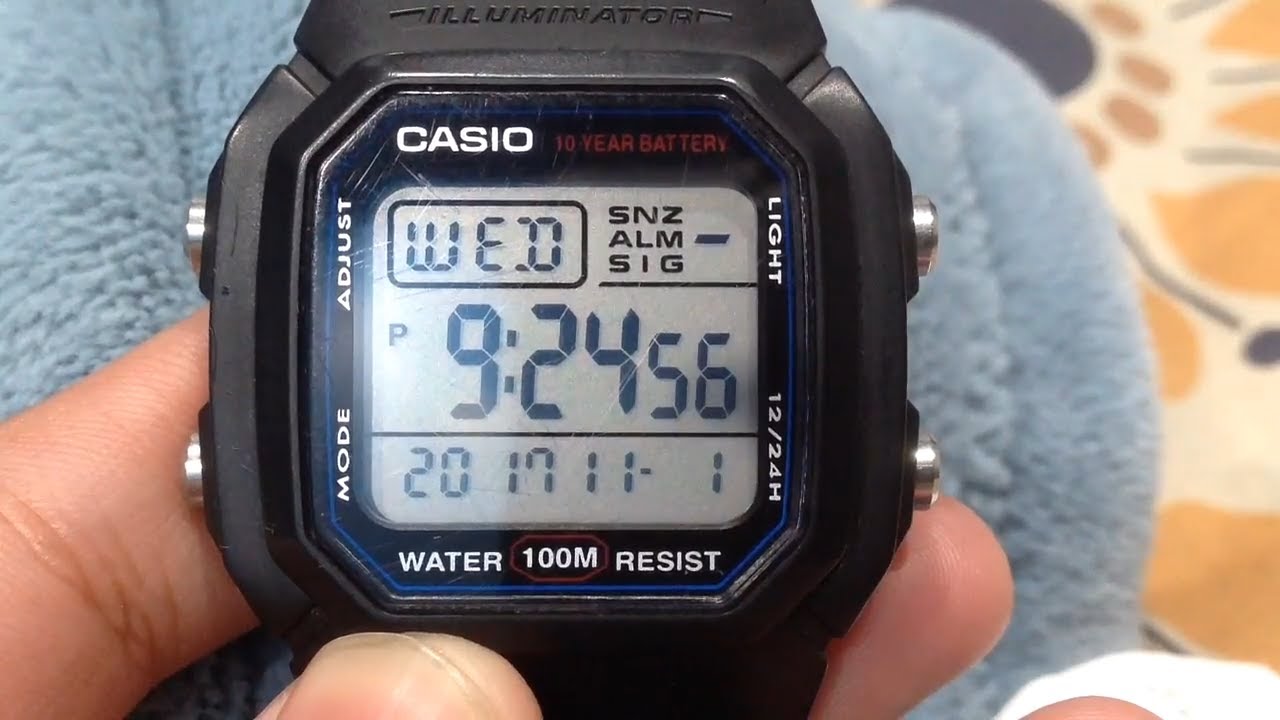 how to change the time on a casio illuminator watch