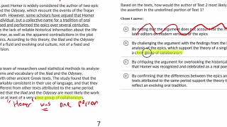 DSAT R&W: Khan Academy Paired Passages (Advanced), Pt. 7: Homer