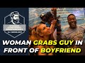 Woman Grabs Guy In Front Of Boyfriend - AI Sigma Guy reacts