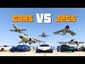 GTA V Supercars vs Fighter jets | Can you drive faster than jets