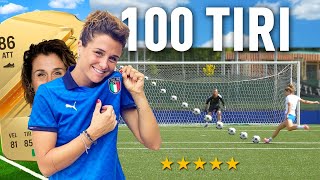 🎯⚽️100 TIRI CHALLENGE: CRISTIANA GIRELLI (SERIE A FEMMINILE) | Quanti Goal Segnerà su 100 tiri?