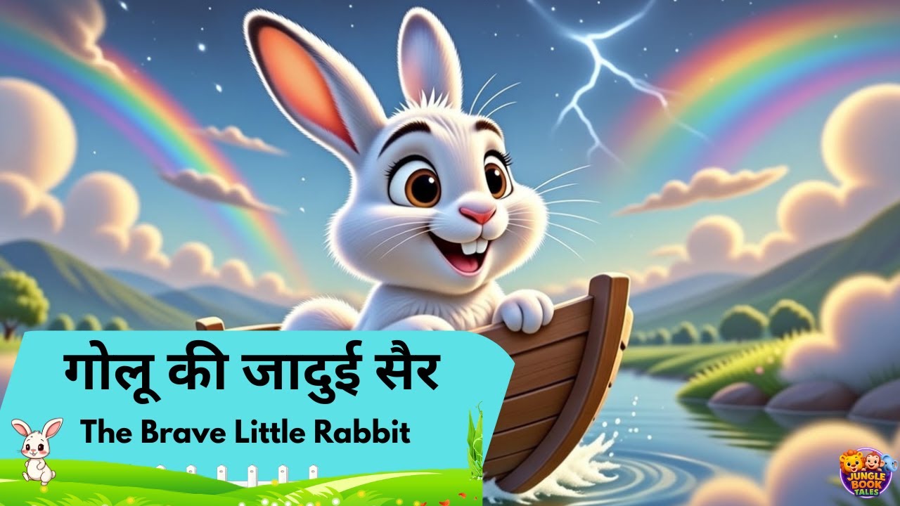 The Brave Little Rabbit | गोलू की जादुई सैर 🐰🌈| A Magical Storm Adventure | डर पर जीत 