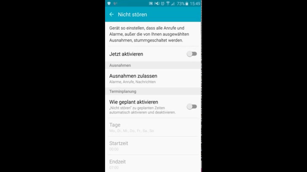 Samsung Galaxy S6 Edge Nicht Storen Modus Deaktivieren Youtube