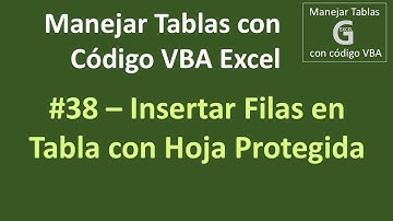 Insertar filas en tabla con hoja protegida - VBA Excel