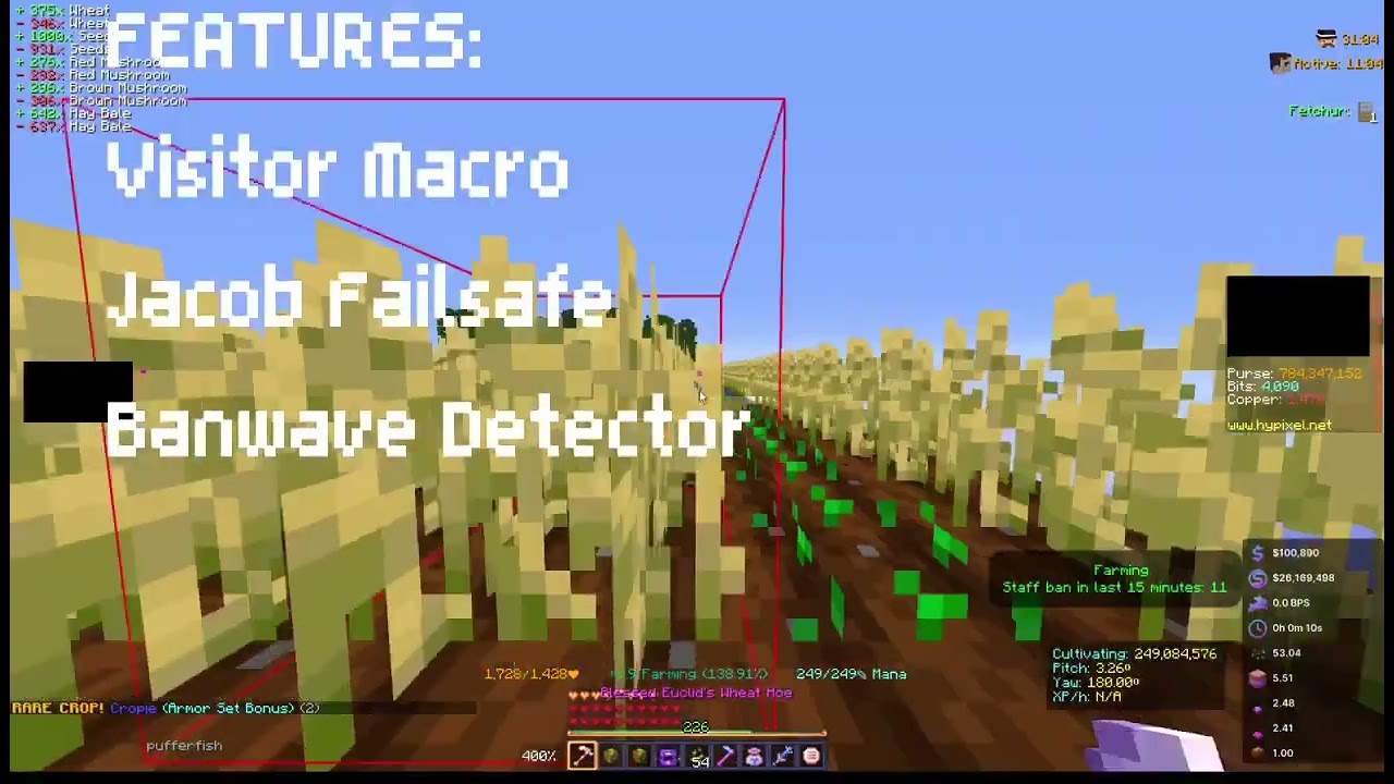 HYPIXEL SKYBLOCK FARMING MACRO 762M per DAY January 2026