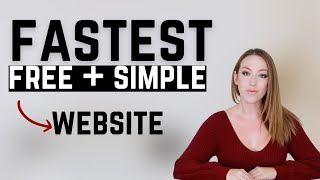 The Absolute FASTEST Way to Create a Simple Website in Less Than 10 Minutes