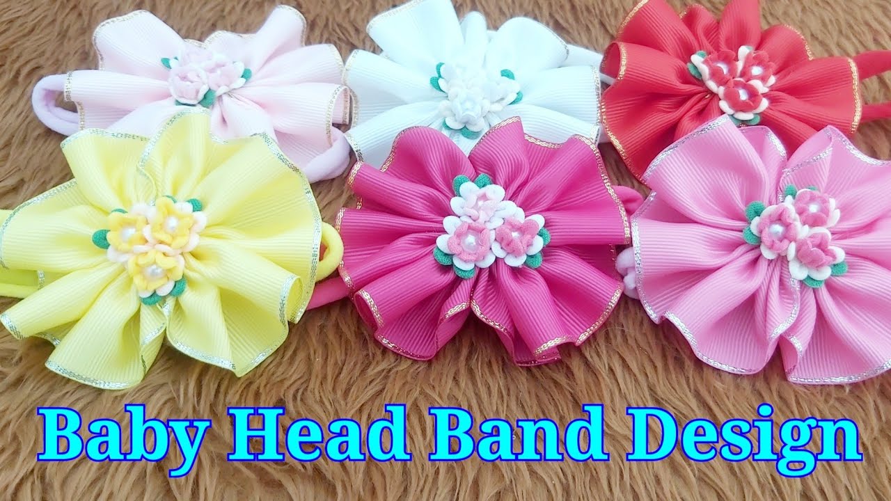 Ribbon Bow Tutorial / Part 14/ How to make Baby head band/ Baby head