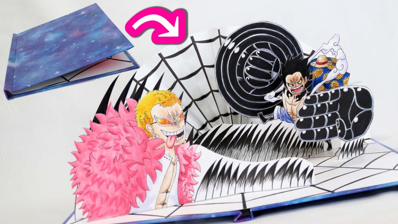 Pop Out Picture Book 飛び出す絵本 One Pieceワンピース Luffy Vs Doflamingo Fight ルフィーvsドフラミンゴ戦 Youtube